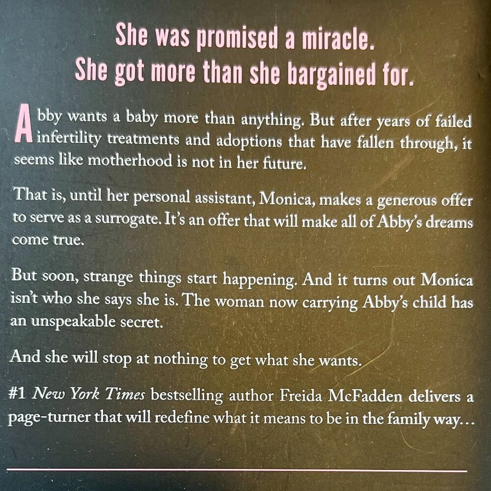 Freida McFadden "The Surrogate Mother" Paperback - Picture 3 of 3